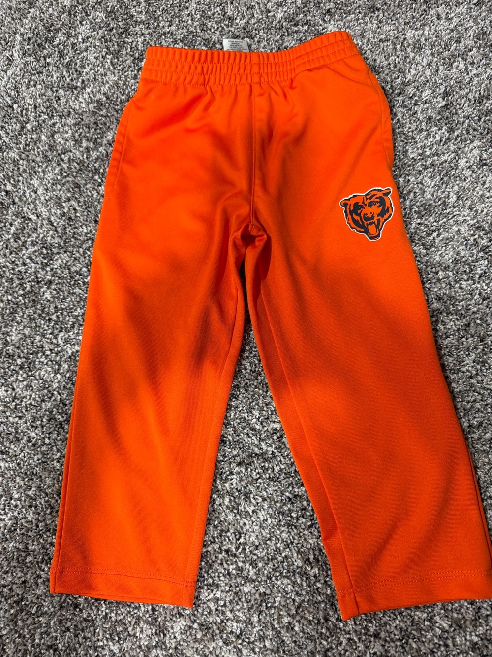 Chicago Bears Kids Orange Athletic Pants with Team Bear Logo